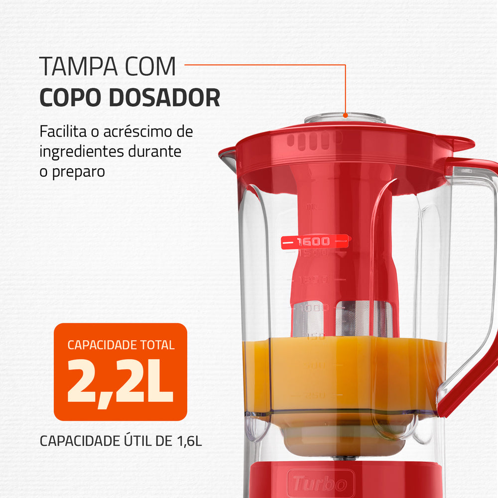 Liquidificador Mondial Turbo Power L99-fr 3 Velocidades 550W Liquidificador Mondial Turbo Power L99-fr 3 Velocidades 550W